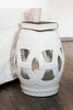Ceramic stool, white