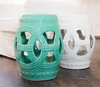 Ceramic stool, turquoise